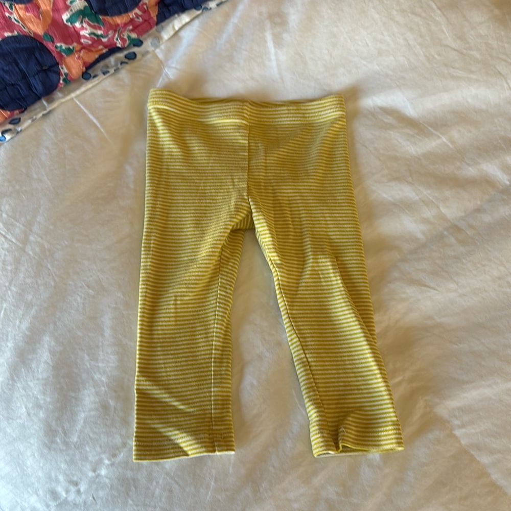 Tea Collection yellow Striped Capri Leggings